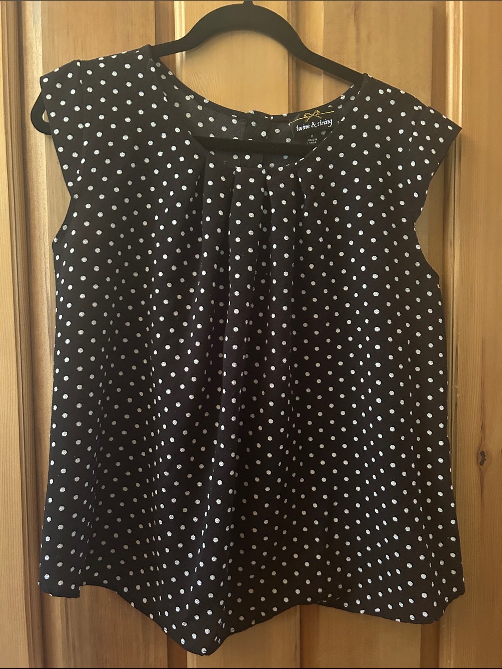 Twine & String Black Polka Dot Blouse
